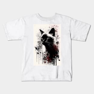 Burmese Cat Portrait Kids T-Shirt